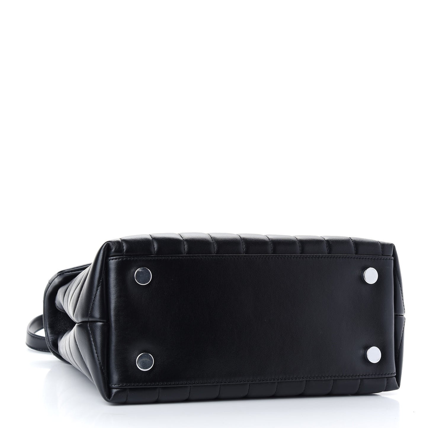 Calfskin Y Quilted Monogram Medium Loulou Satchel Black