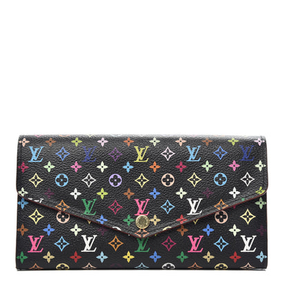 Louis Vuitton Monogram Multicolor Sarah Wallet NM Black Grenade 1 of 8