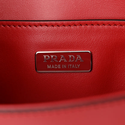 Prada Spazzolato Femme Flap Shoulder Bag Scarlatto Black 6 of 12