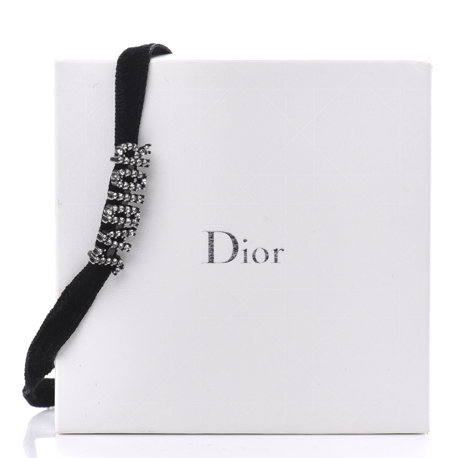 Christian Dior Velvet Crystal J’Adior Choker Necklace Black 5 of 5