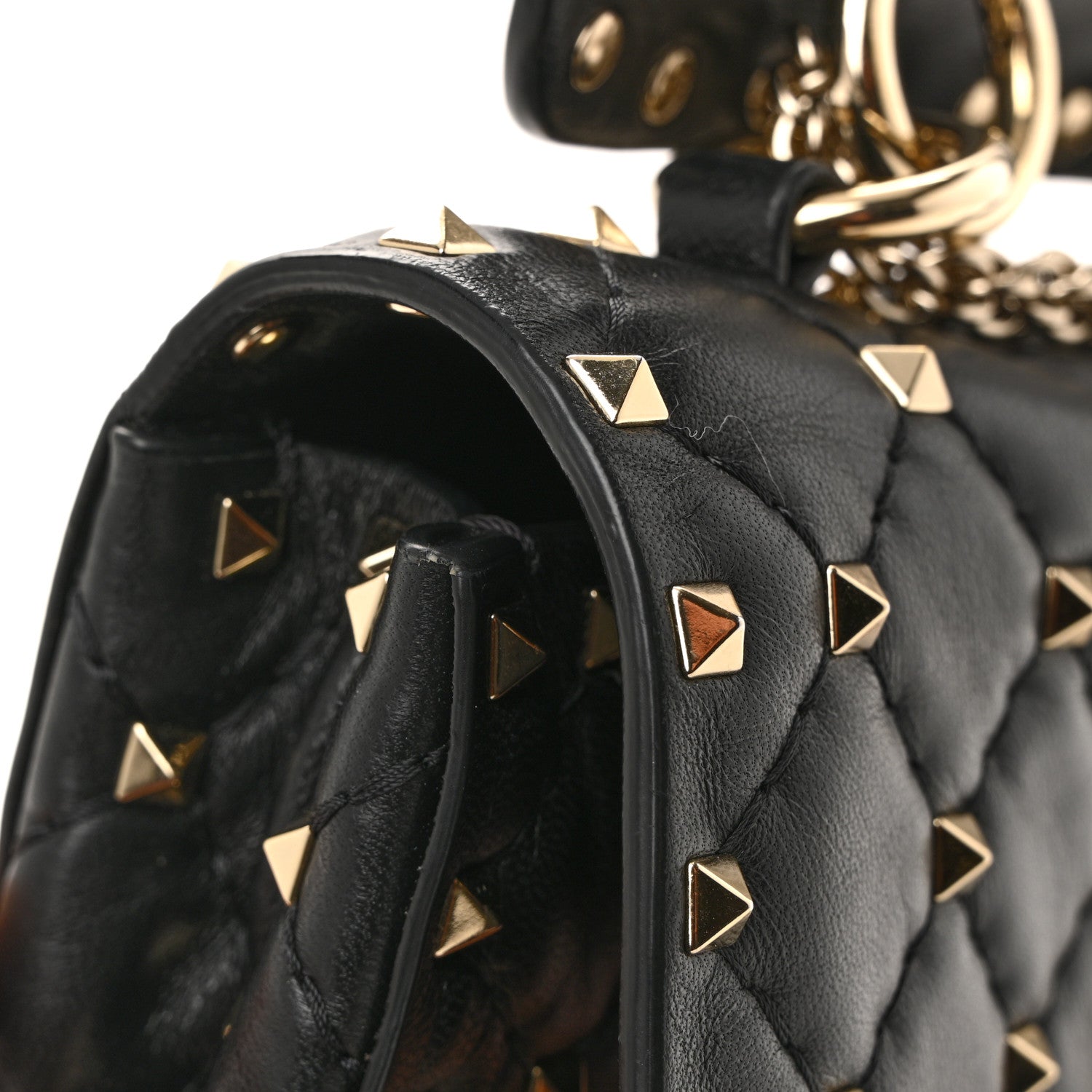 Valentino Garavani Nappa Small Rockstud Spike Shoulder Bag Black 11 of 14