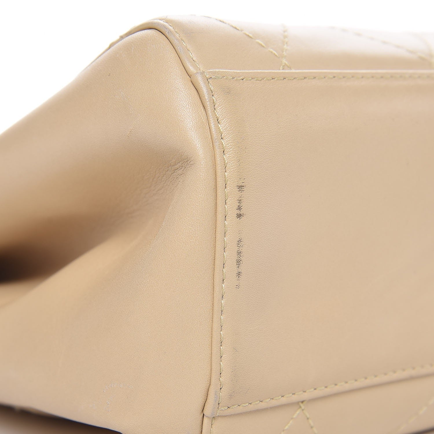 Chanel Lambskin Quilted Bekko Resin Shopper Tote Beige 10 of 14