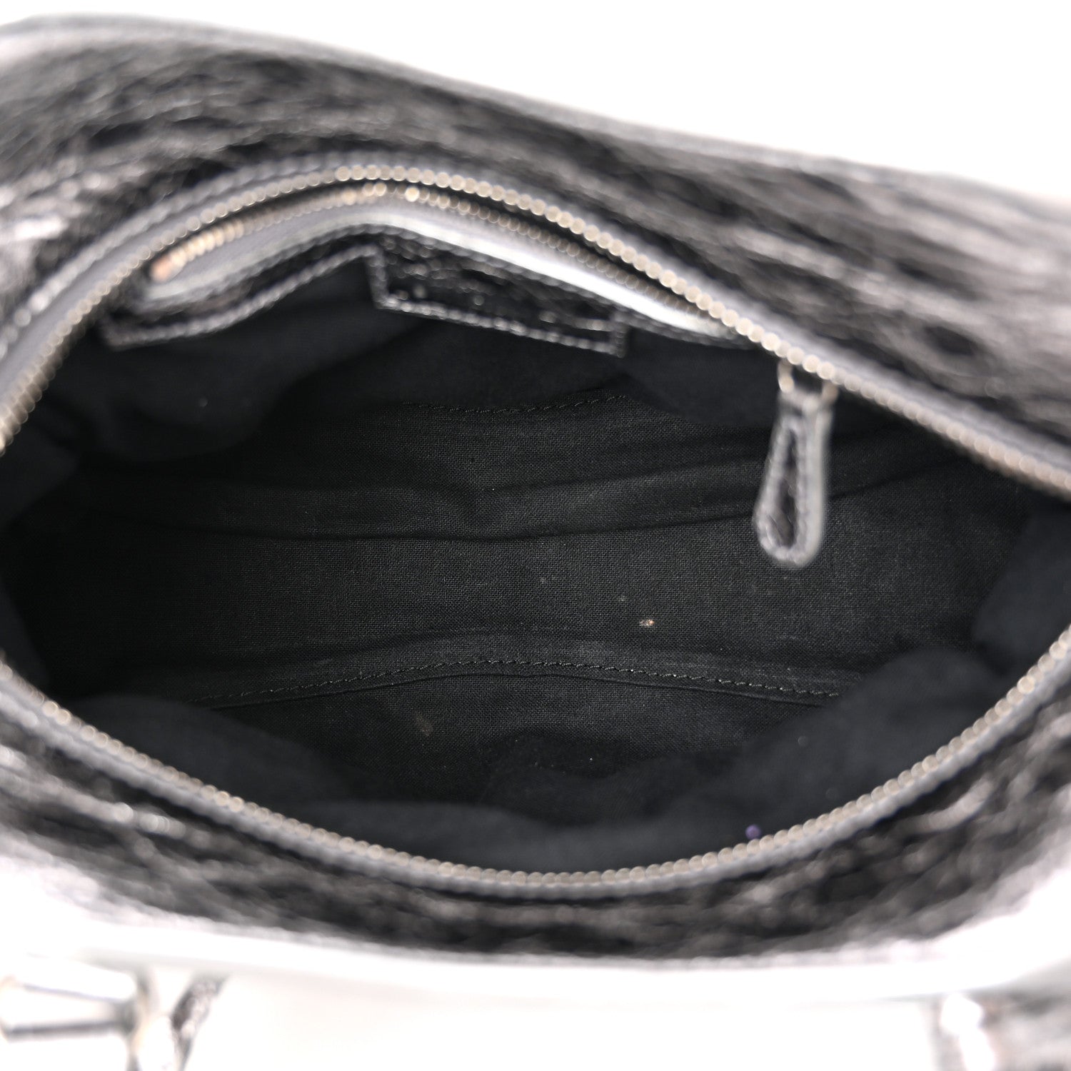Balenciaga Agneau Arena Crystal Neo Cagole Handbag XS Silver 5 of 10