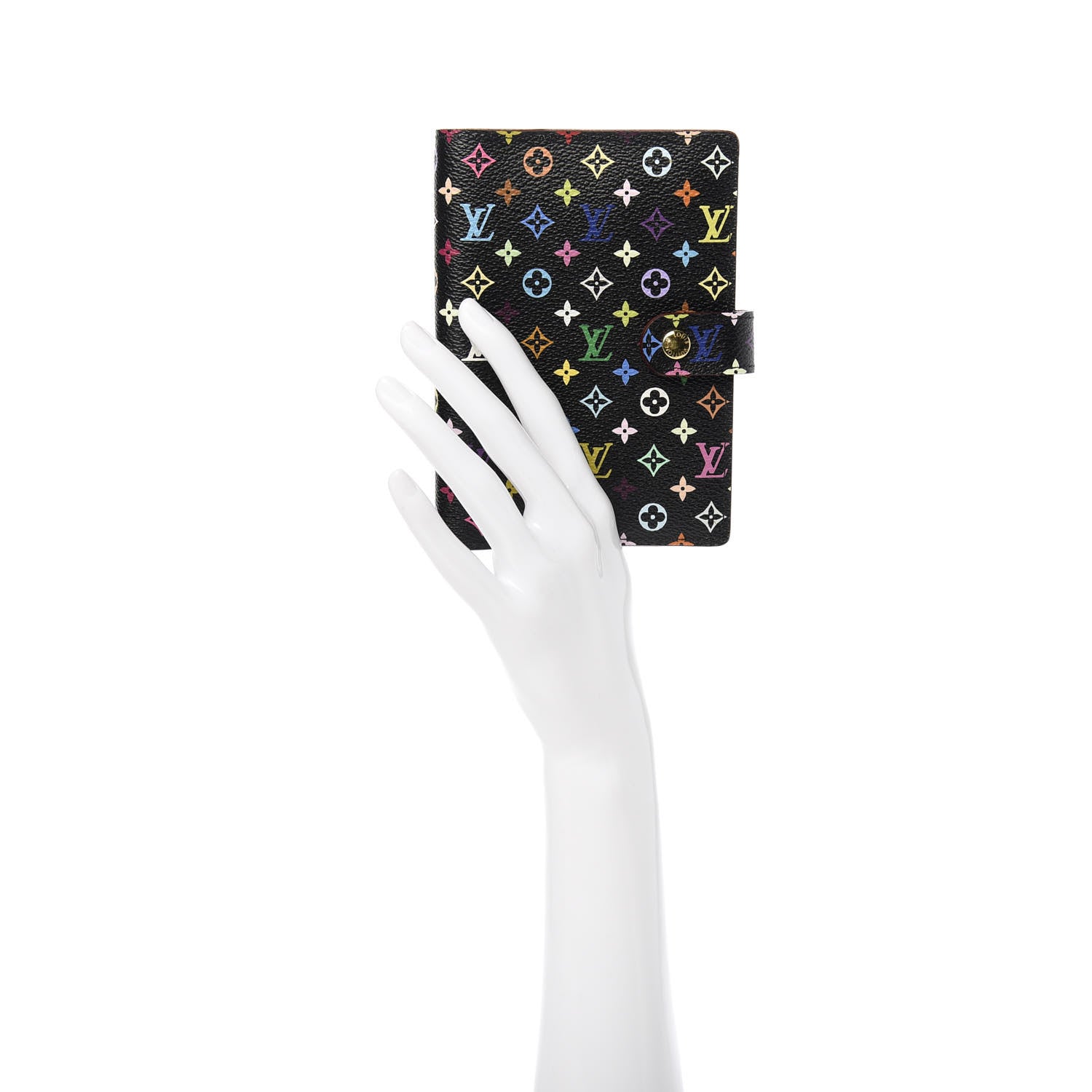 Louis Vuitton Monogram Multicolor Small Ring Agenda Cover Black Grenade 2 of 7