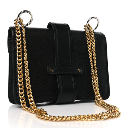 Chloe Shiny Goatskin Calfskin Mini Aby Chain Shoulder Bag Black 3 of 9