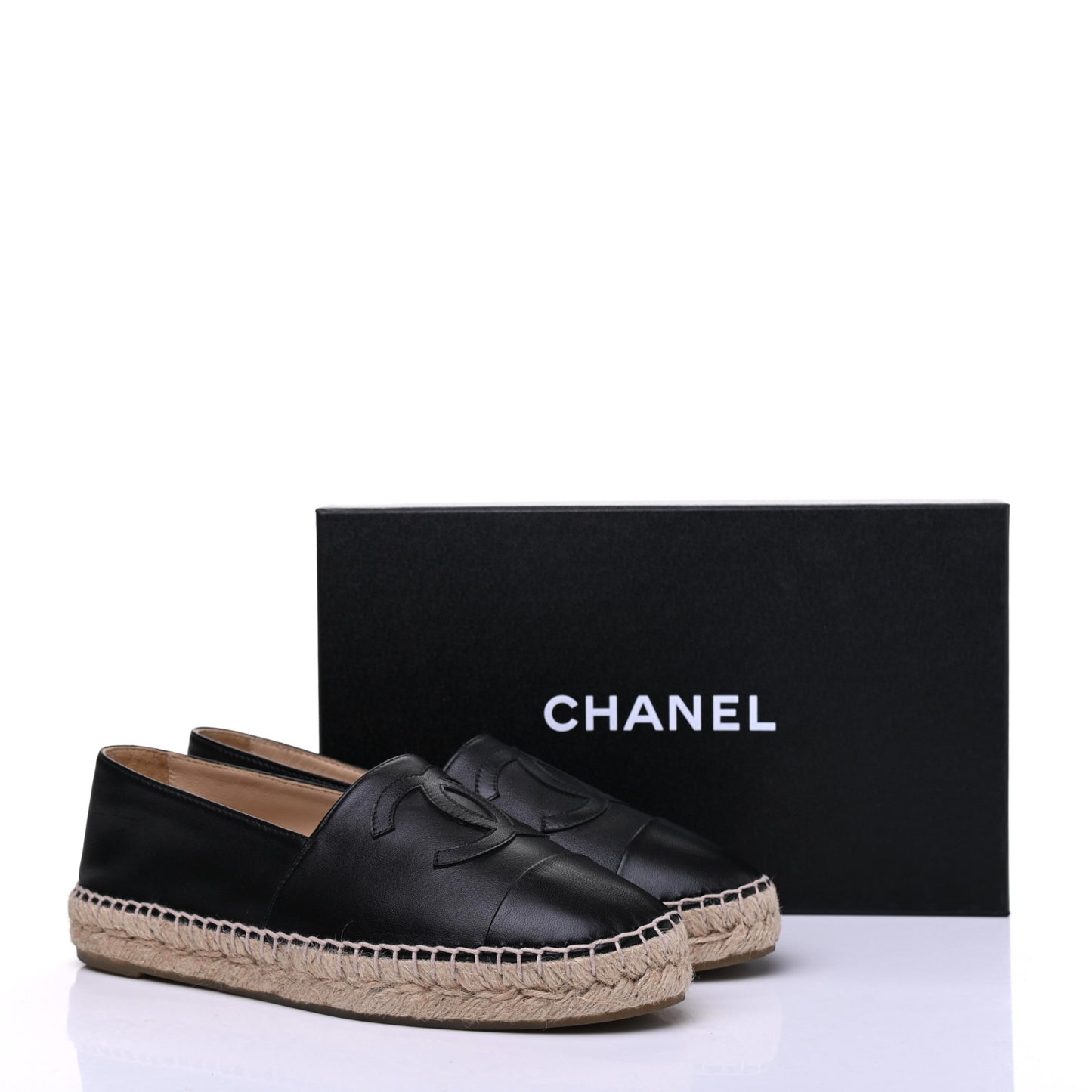 Lambskin CC Espadrilles 39 Black