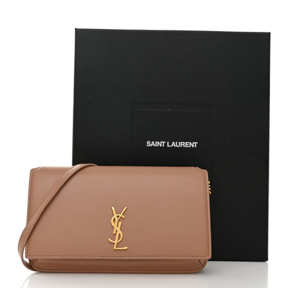 Saint Laurent Smooth Calfskin Monogram Phone Holder Crossbody Vintage Peach 11 of 11