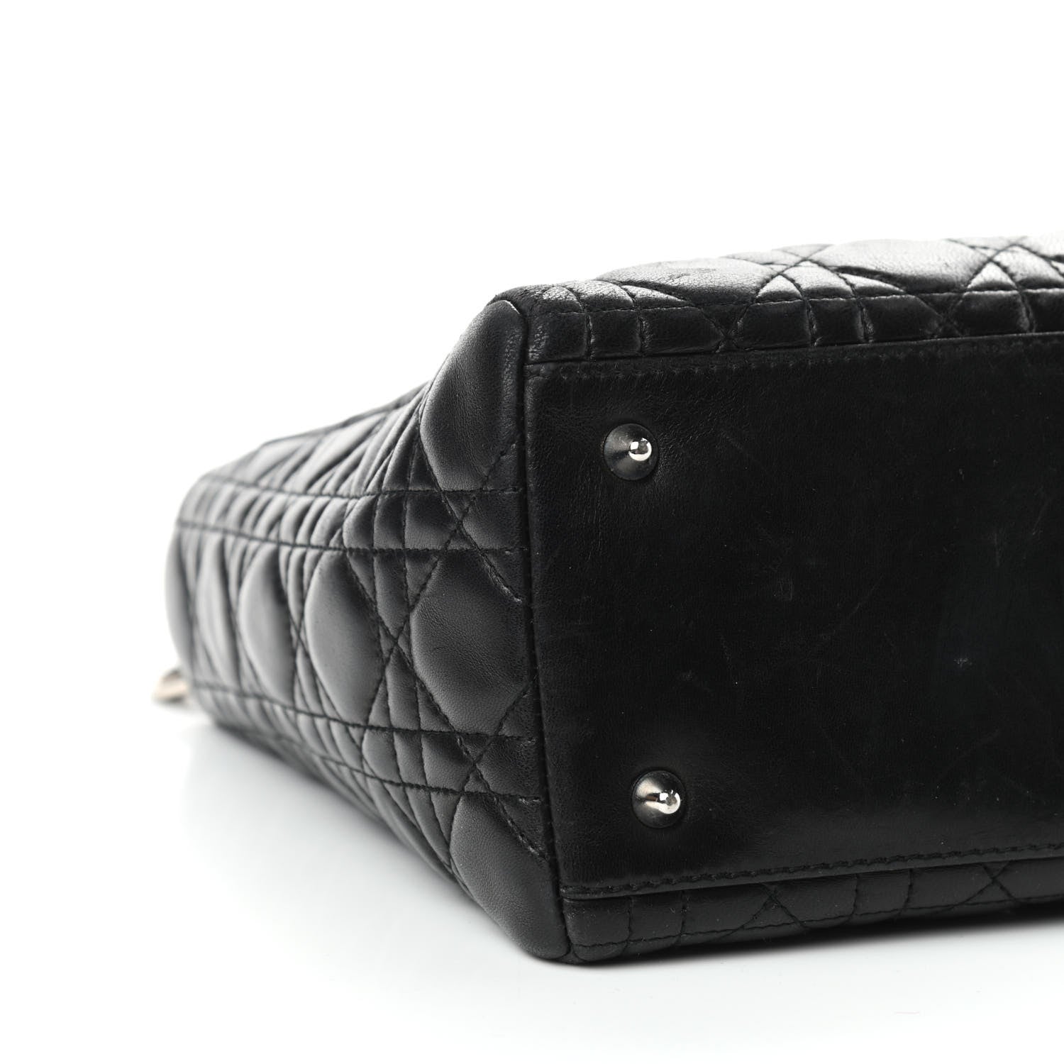 Christian Dior Lambskin Cannage Medium Lady Dior Black 8 of 13