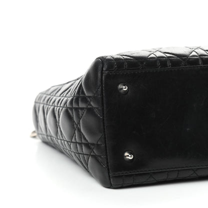 Christian Dior Lambskin Cannage Medium Lady Dior Black 8 of 13