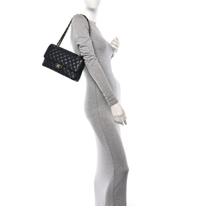 Chanel Caviar Quilted Medium Double Flap Black 3 of 12