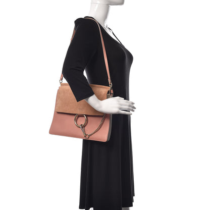 Chloe Calfskin Suede Medium Faye Shoulder Bag Nougat 2 of 12