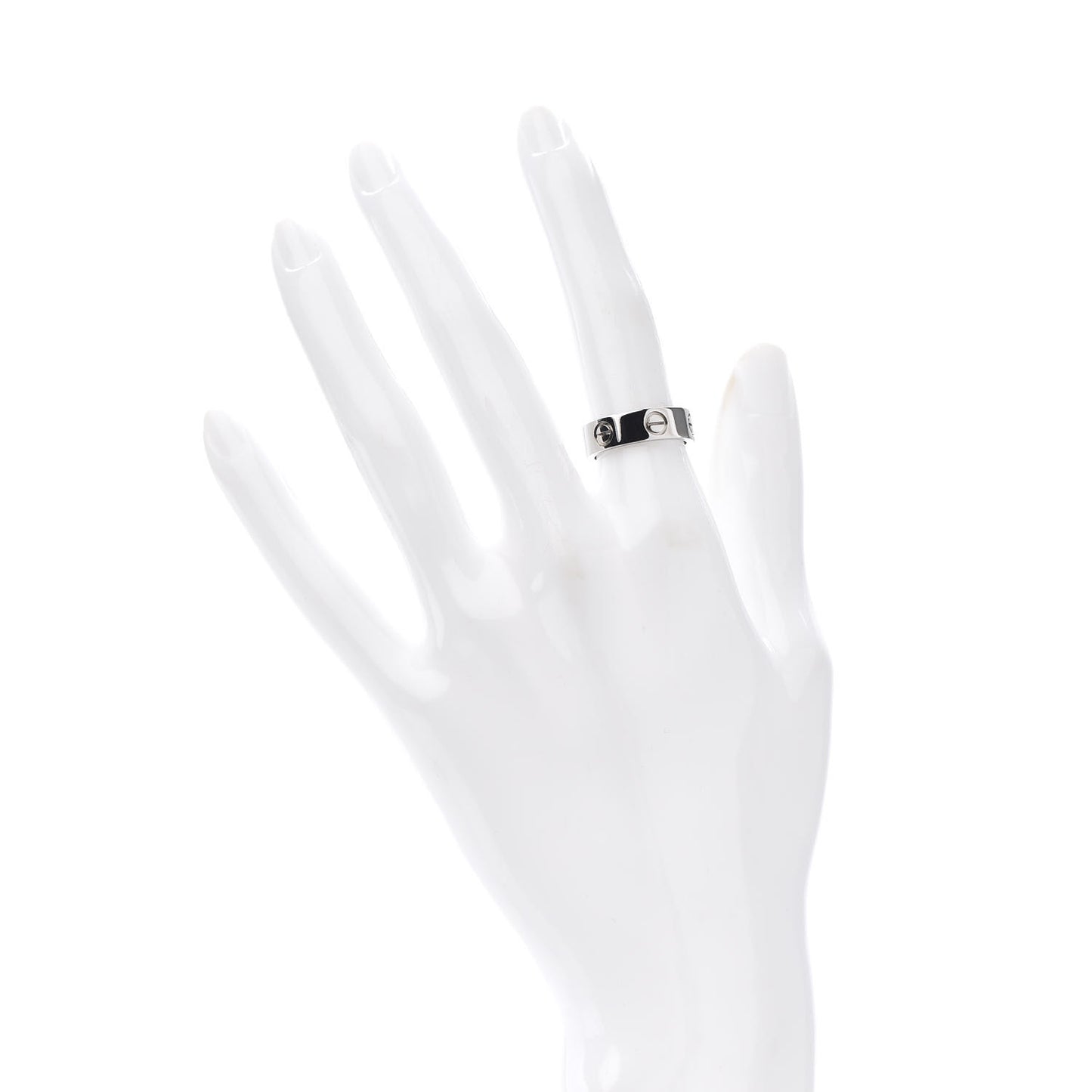 18K White Gold 5.5mm LOVE Ring 50 5.25