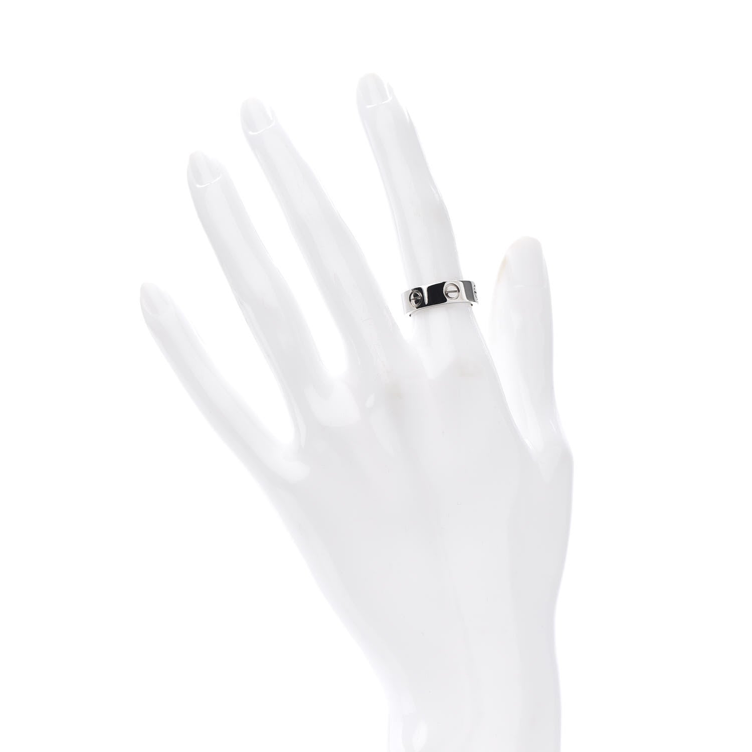 Cartier 18K White Gold 5.5mm LOVE Ring 50 5.25 2 of 5
