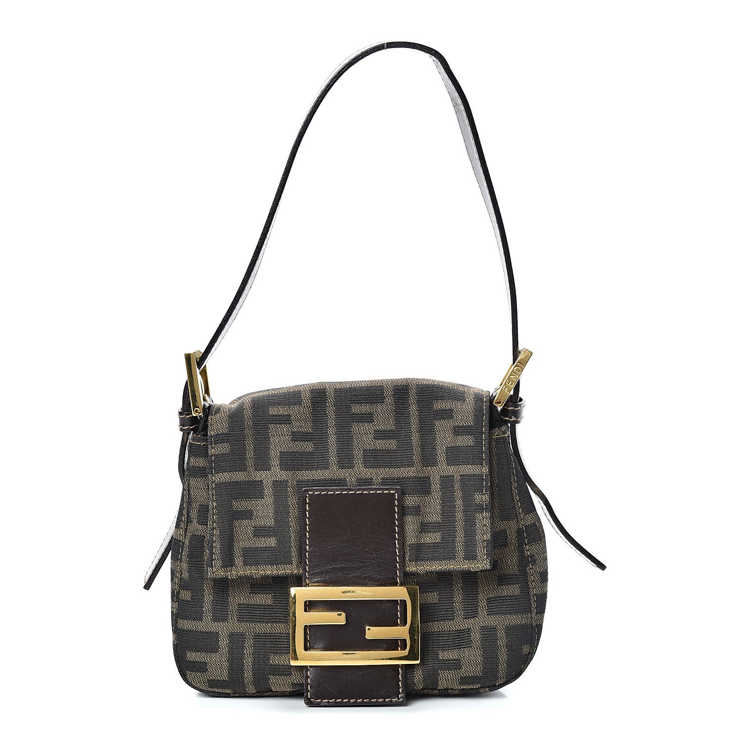 Fendi Zucca Mini Shoulder Bag Tobacco 1 of 9