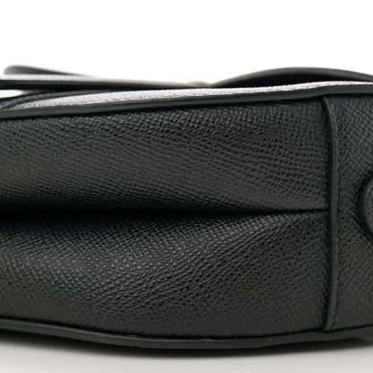 Christian Dior Grained Calfskin Saddle Bag With Strap Black 10 of 11