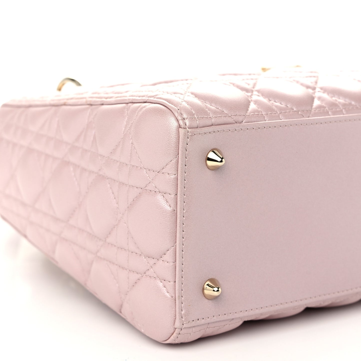 Pearly Lambskin Cannage Medium Lady Dior Lotus