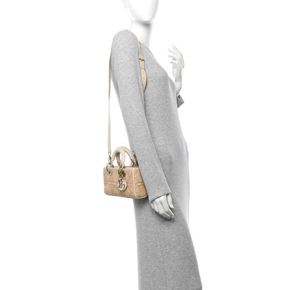 Christian Dior Raffia Macro Cannage Small Lady D-Joy Latte 2 of 9