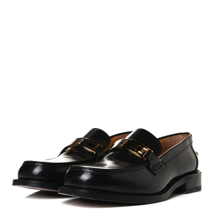 Christian Dior Brushed Calfskin Dior Code 15mm Loafers 39.5 Black 3 of 15
