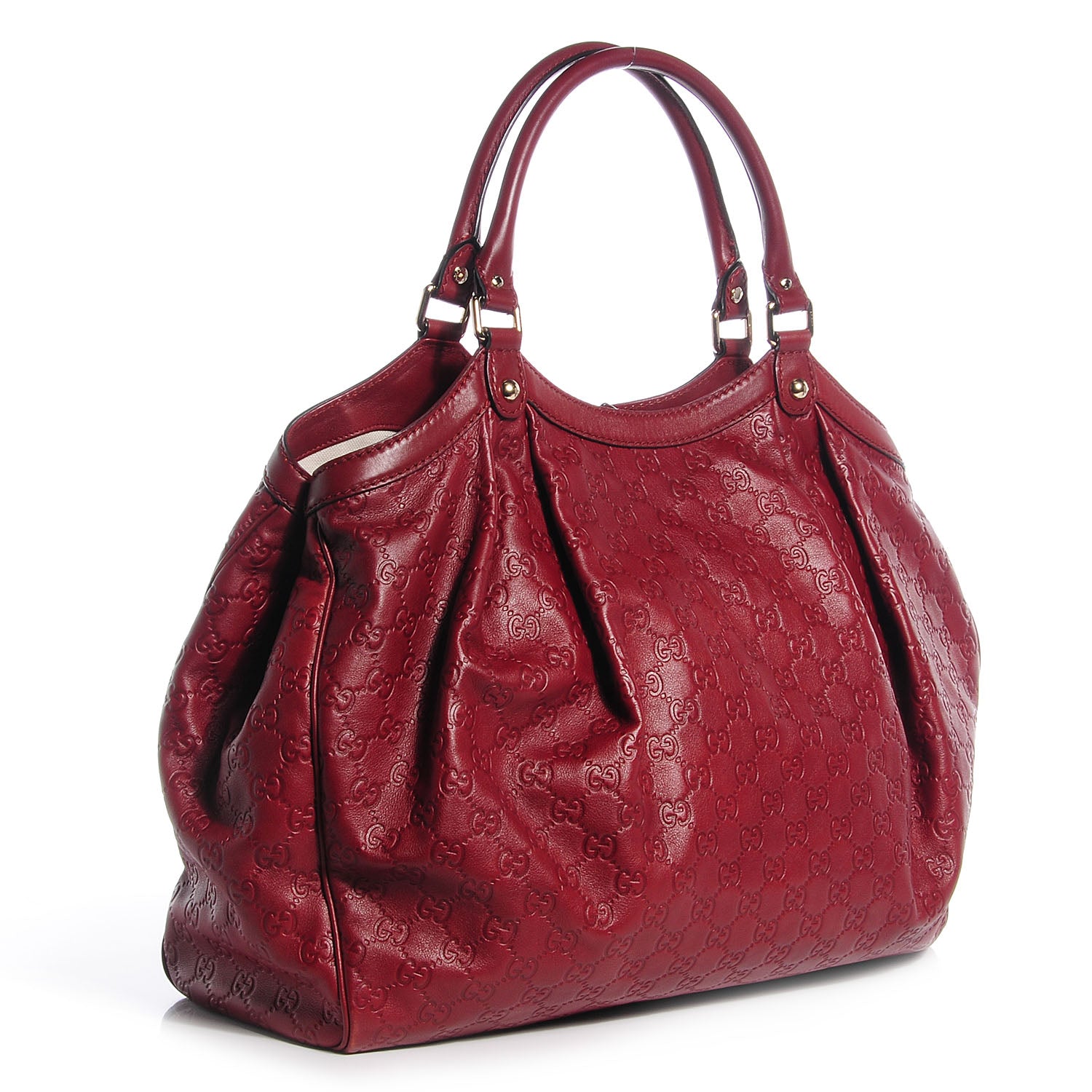 Gucci Guccissima Large Sukey Tote Red 3 of 7
