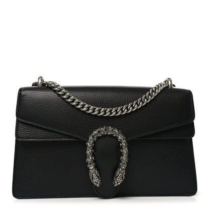 Gucci Pebbled Calfskin Small Dionysus Shoulder Bag Black 1 of 11