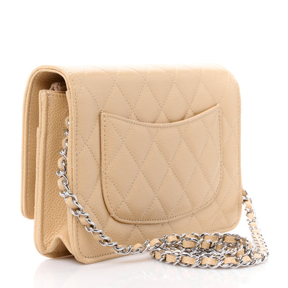 Chanel Caviar Quilted Wallet on Chain WOC Beige 3 of 14