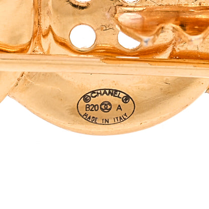 Chanel Button Paris CC Hair Clip Barrette Gold 3 of 3