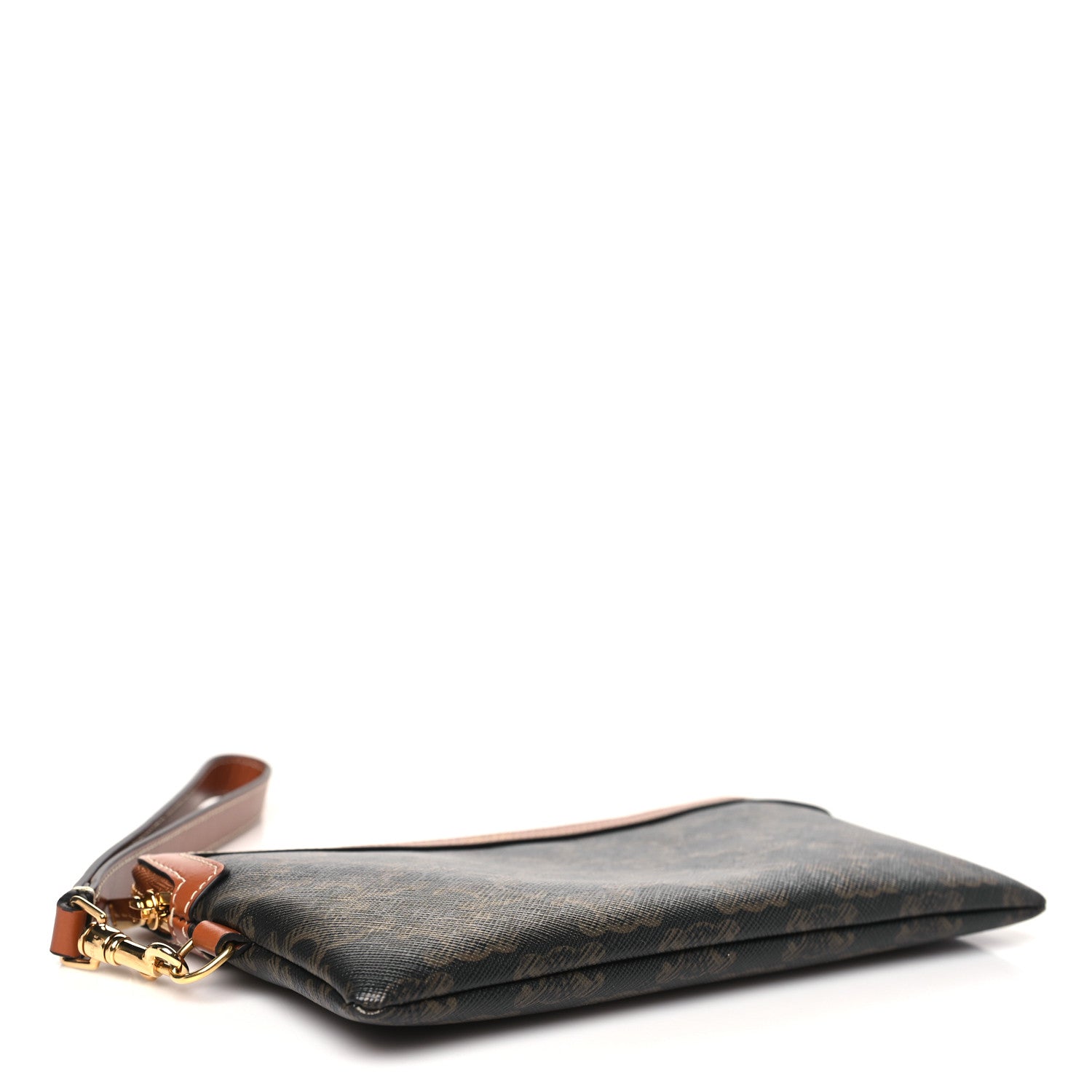 Celine Triomphe Calfskin Long Pouch With Strap Tan 4 of 8