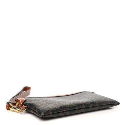 Celine Triomphe Calfskin Long Pouch With Strap Tan 4 of 8