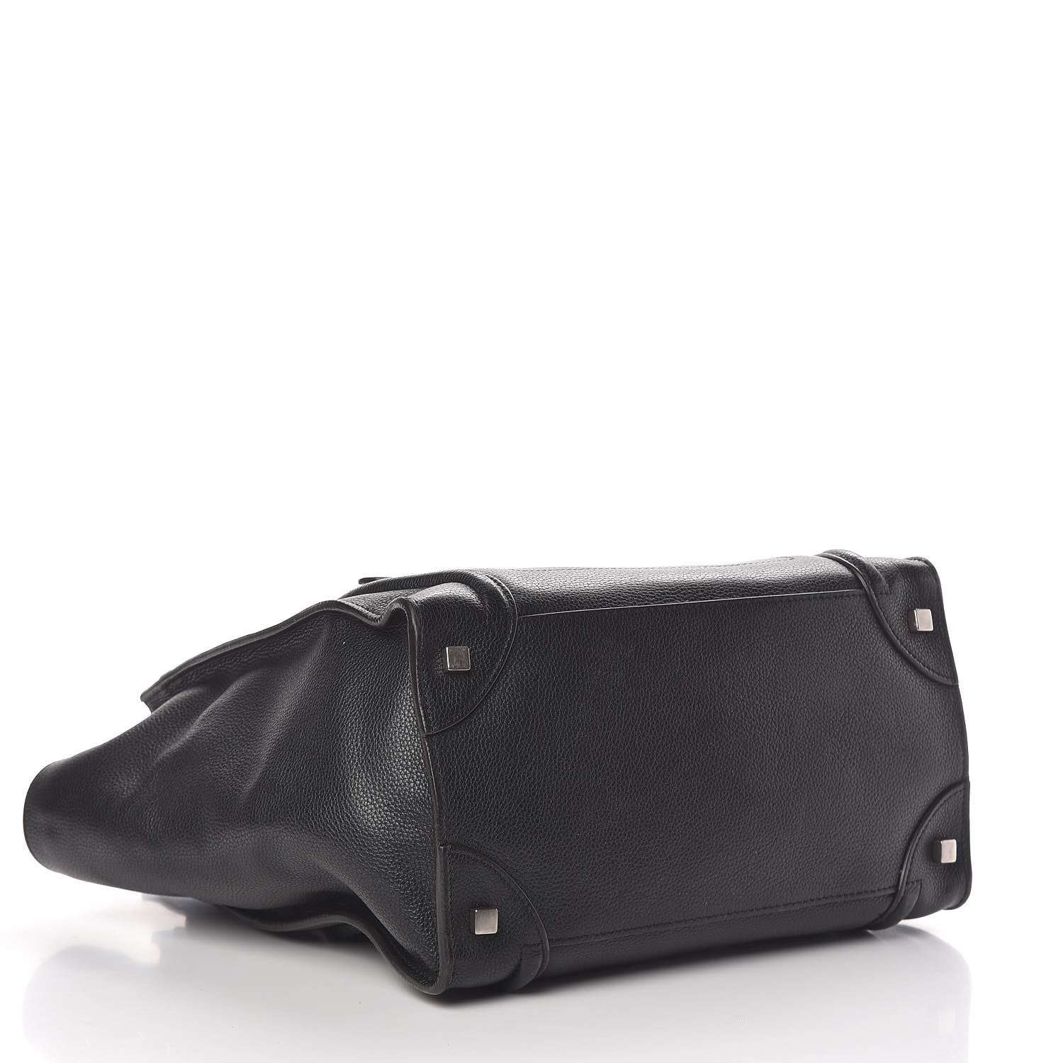 Celine Drummed Calfskin Mini Luggage Black 4 of 10