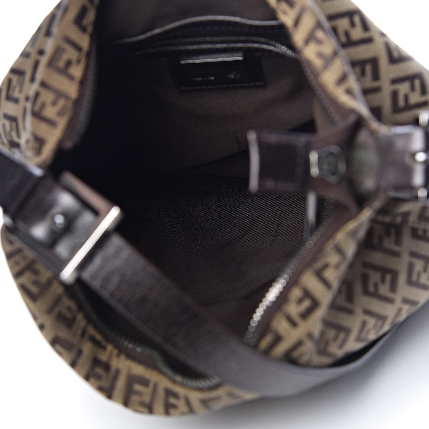 Fendi Zucchino Hobo Dark Brown 5 of 15