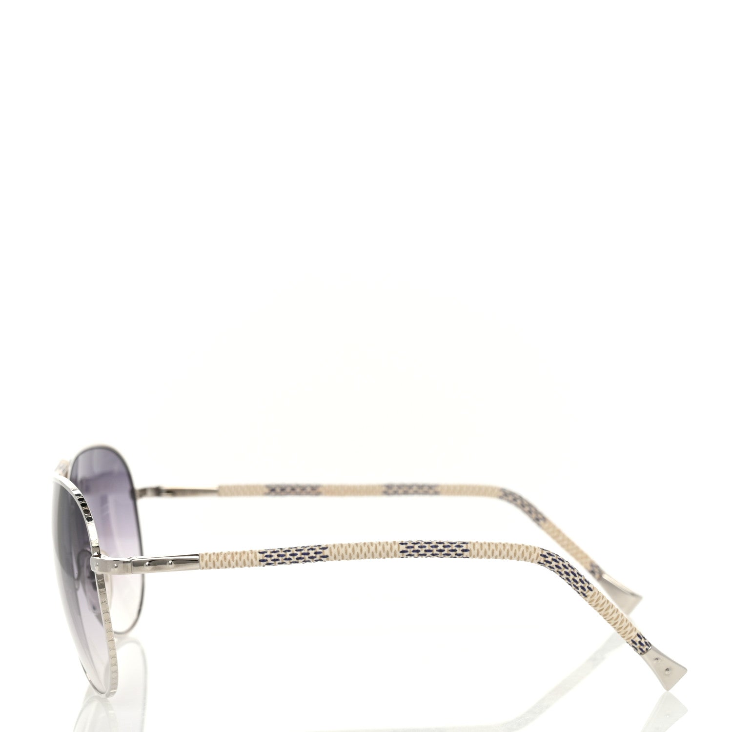 Louis Vuitton Damier Azur Conspiration Pilote Aviator Sunglasses Z0203U 3 of 10