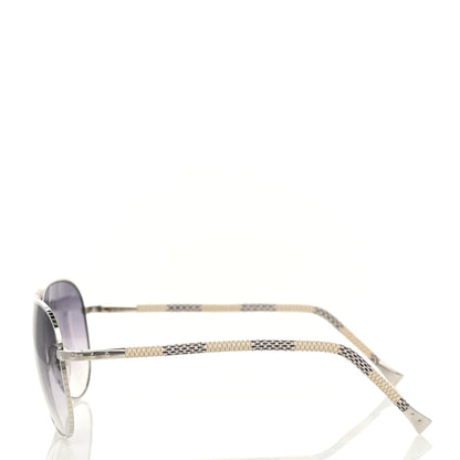 Louis Vuitton Damier Azur Conspiration Pilote Aviator Sunglasses Z0203U 3 of 10