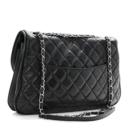 Chanel Lambskin Quilted Large Pagode Piping Flap Black 3 of 12