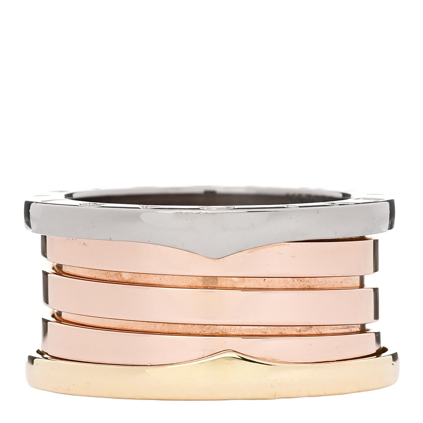 18K Rose White Yellow Gold B.Zero1 Four-Band Ring 53 6.5