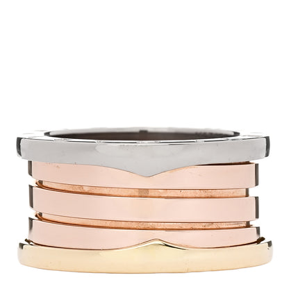 Bulgari 18K Rose White Yellow Gold B.Zero1 Four-Band Ring 53 6.5 1 of 6