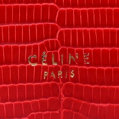 Celine Lizard Mini Clasp Bag Red 6 of 10