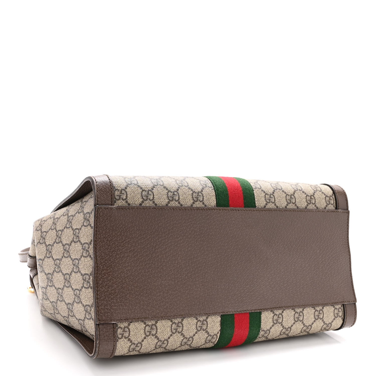 Gucci GG Supreme Monogram Web Medium Ophidia Tote Bag Brown 4 of 11