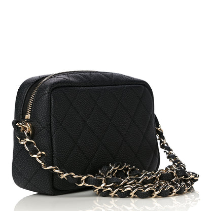 Chanel Iridescent Caviar Quilted Mini Coco Tassel Camera Case Black 3 of 10