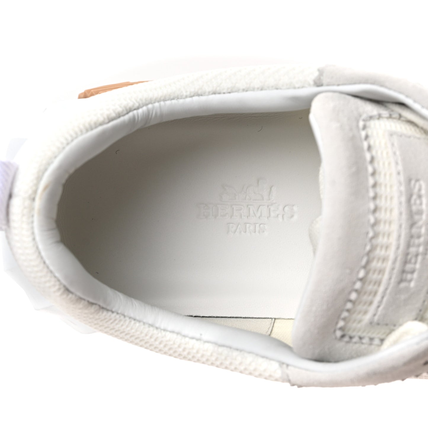 Technical Canvas Suede Goatskin Womens Bouncing Sneakers 37 White