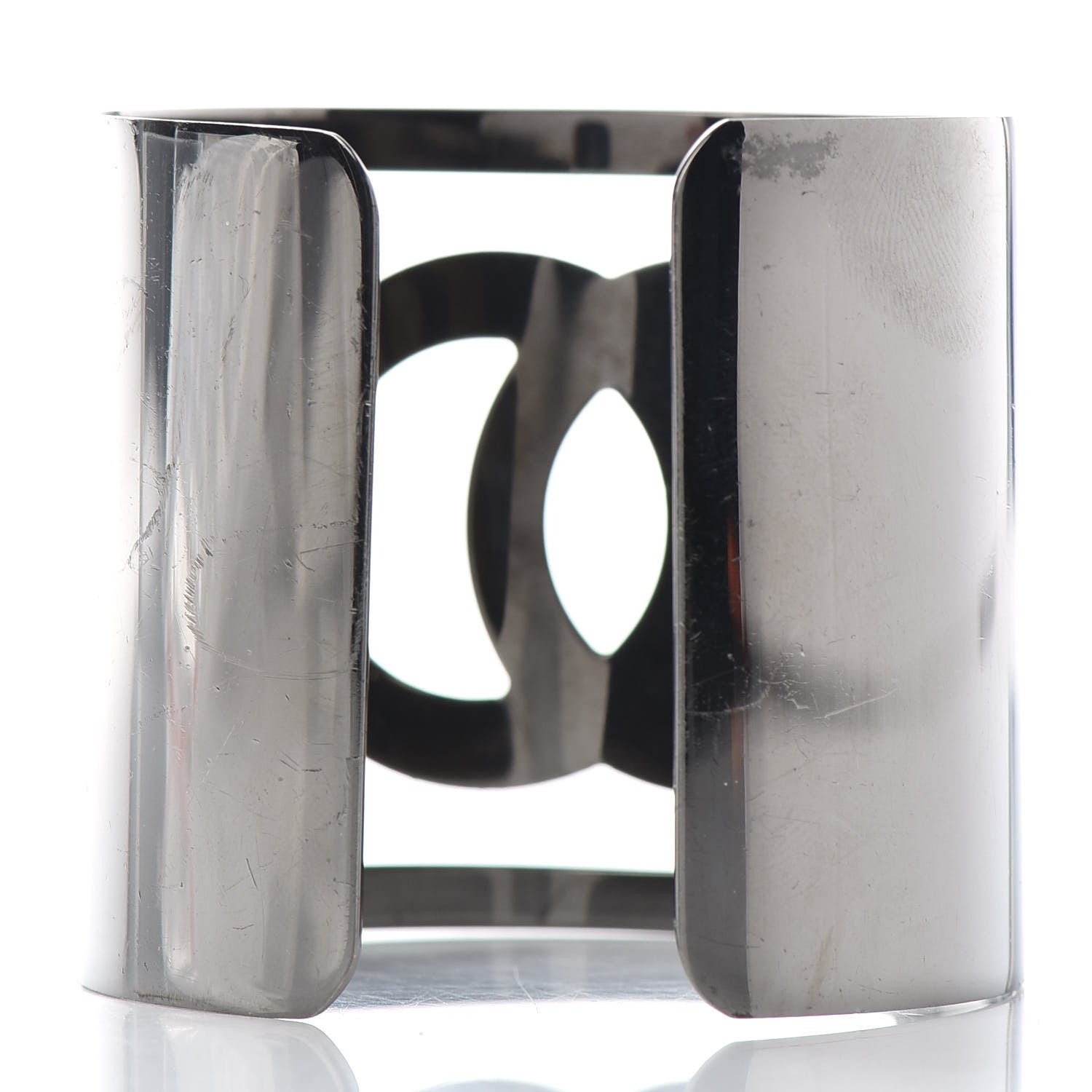 Chanel Metal CC Cuff Silver 3 of 4