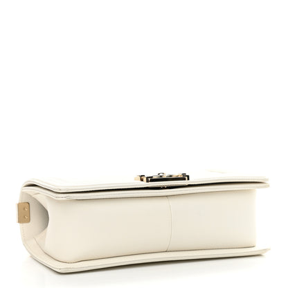 Chanel Caviar Quilted Medium Boy Flap White 3 of 9