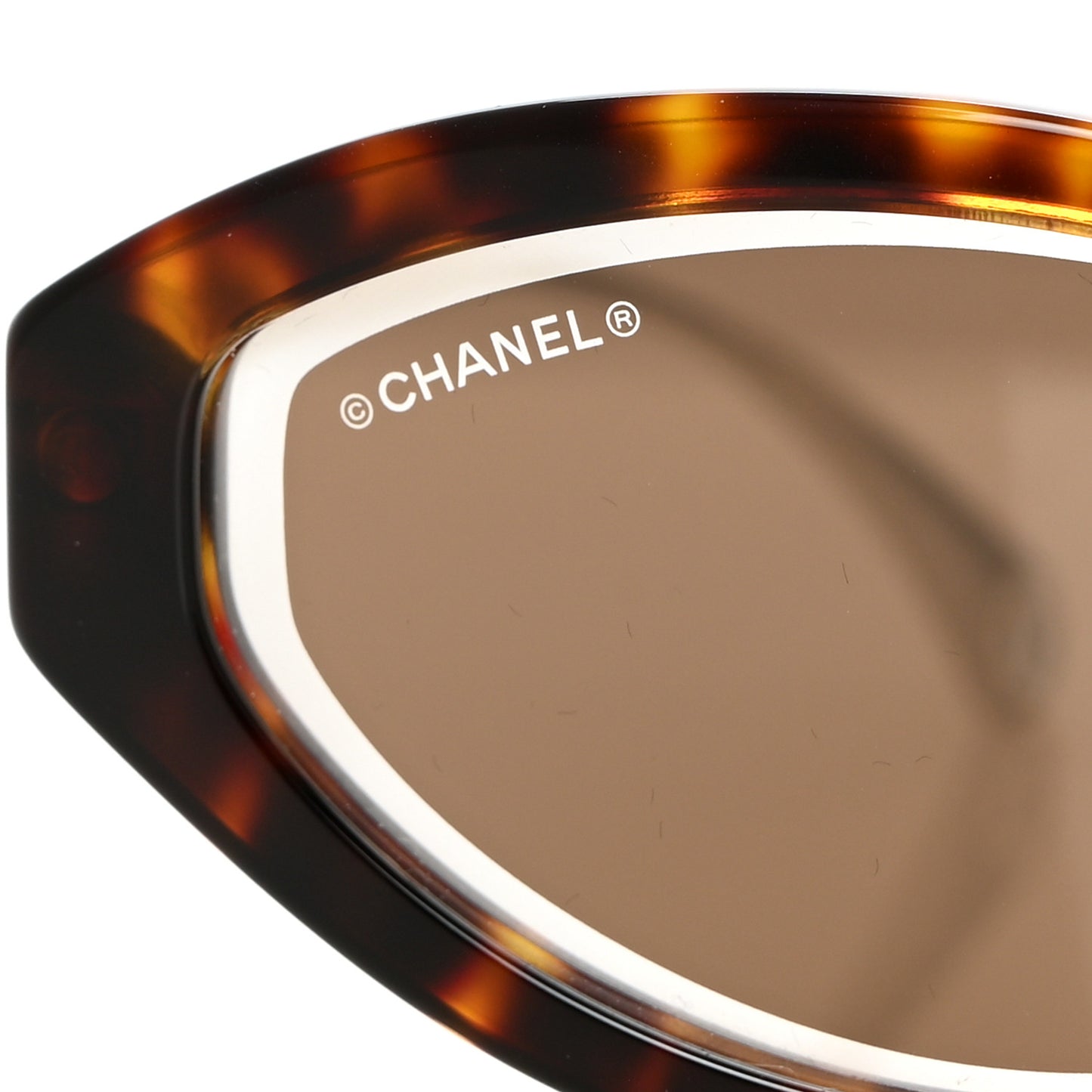 Acetate Metal Oval Sunglasses 5424-A Brown