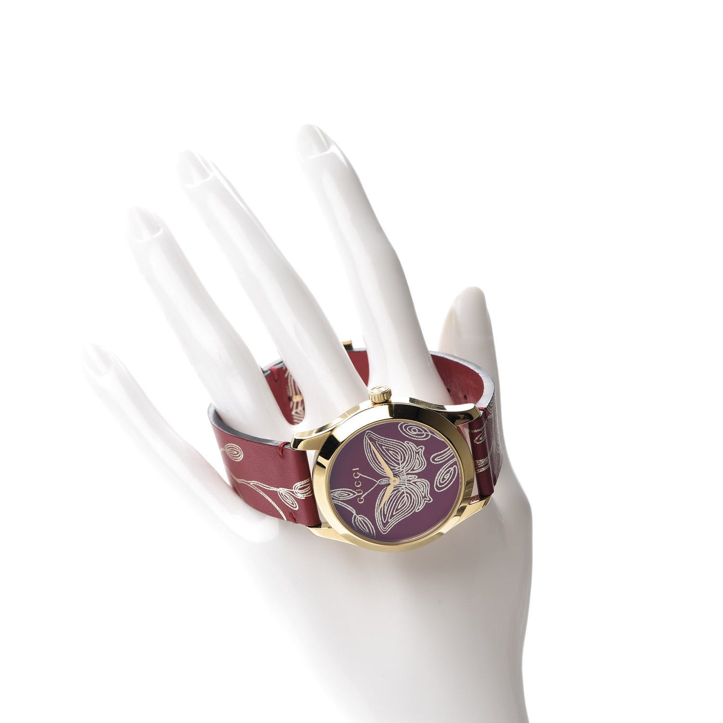 Stainless Steel Calfskin 38mm G-Timeless Butterfly Quartz Watch Red