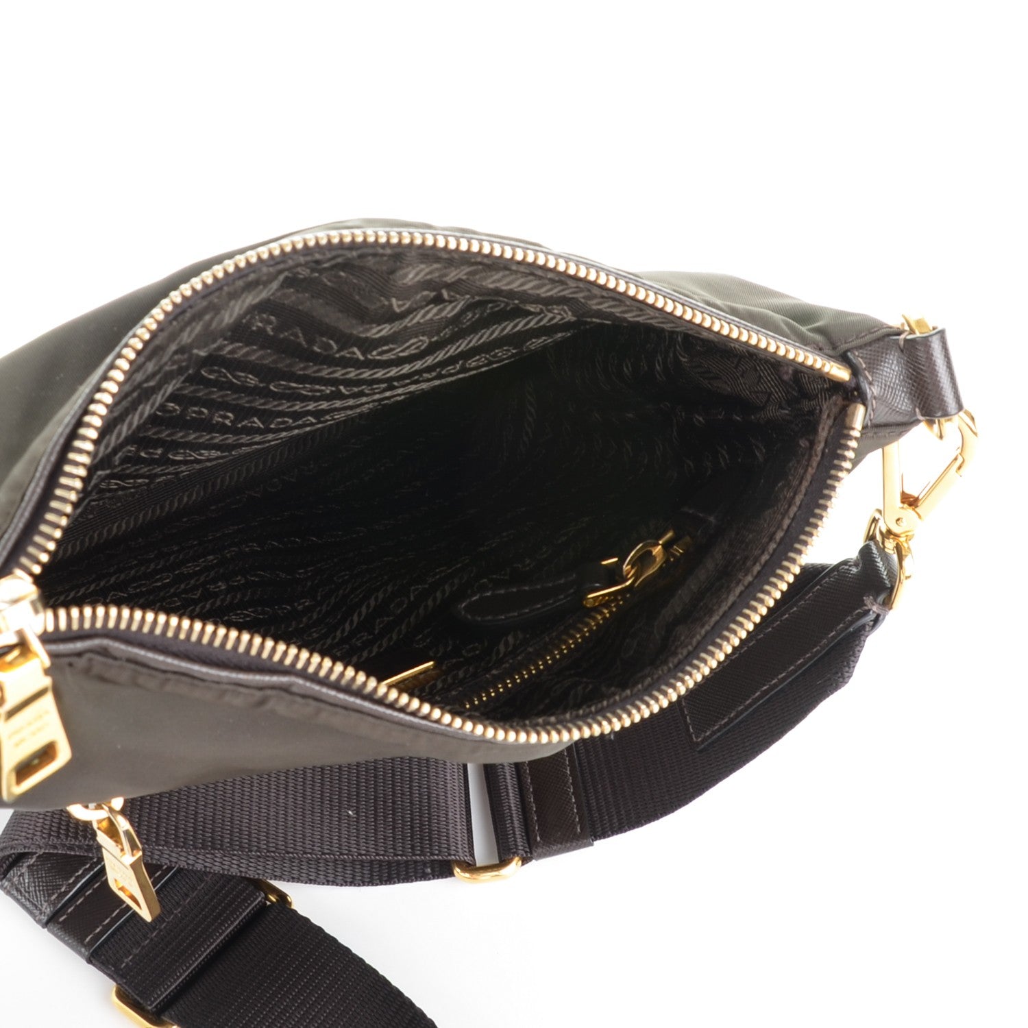 Prada Nylon Vela Flat Messenger Bag Moro 5 of 7