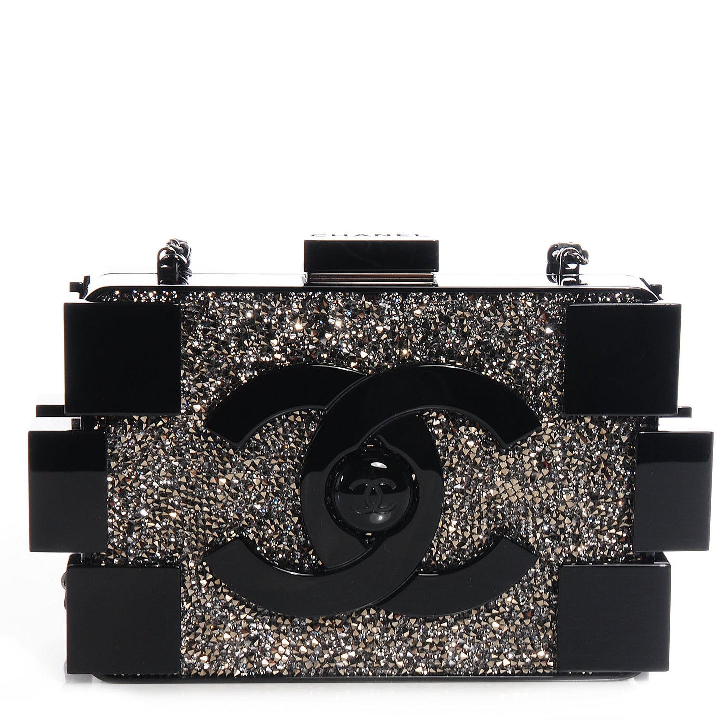 Crystals Lego Clutch Black