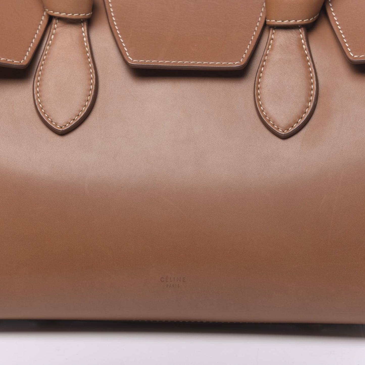 Natural Calfskin Mini Tie Knot Tote Tan