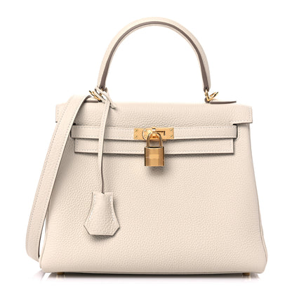Hermes Togo Kelly Retourne 25 Craie 1 of 10