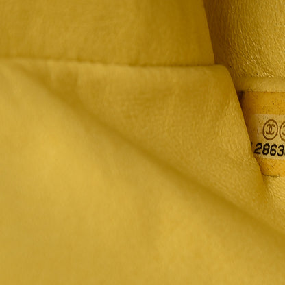 Chanel Lambskin Quilted Jumbo Single Flap Yellow 7 of 12