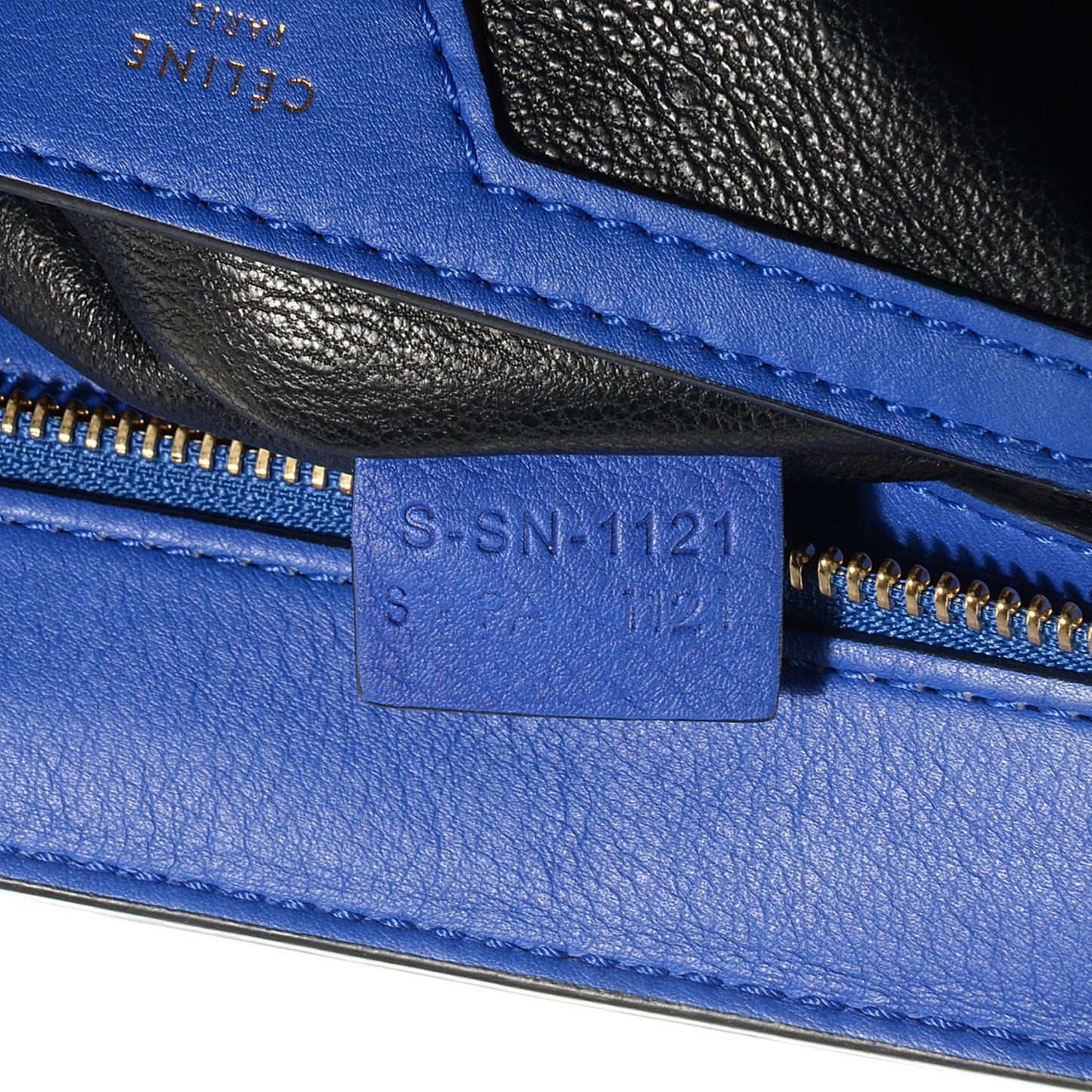 Calfskin and Suede Large Trapeze Royal Blue