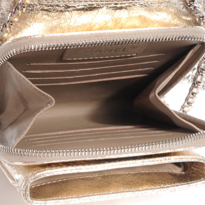 Chanel Metallic Calfskin Mini Flap WOC Gold 7 of 9